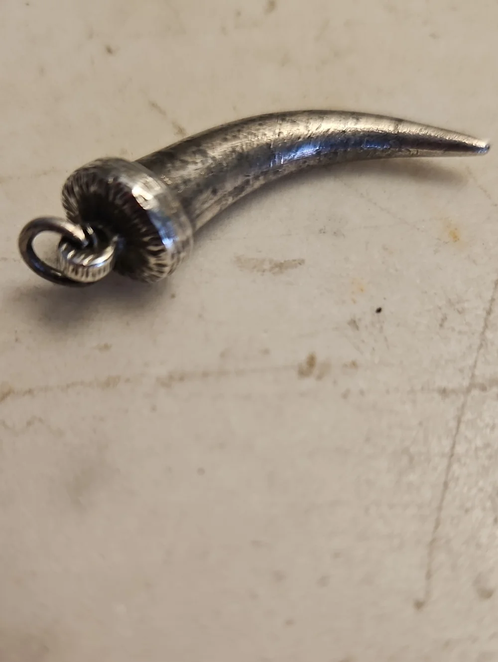 Italian Good Luck Horn Pendant UNISEX VINTAGE/EUC - Picture 3 of 6